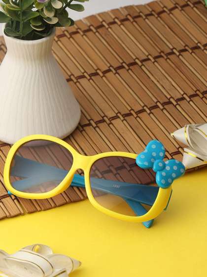 PASSION PETALS Girls
                      Brown Lens & Yellow Oval Sunglasses with
                      Polarised and UV Protected Lens