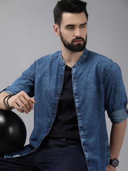Price History of Roadster Casual Cotton Denim Shirt from Myntra