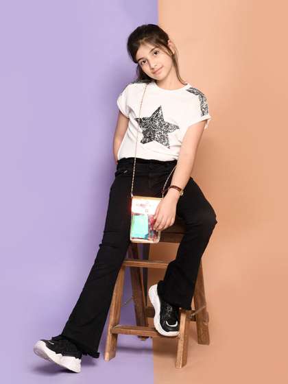 SPUNKIES White Embellished Organic Cotton Top