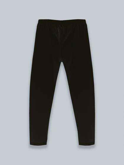 KiddoPanti Girls Black
                    Solid Ankle Length Leggings