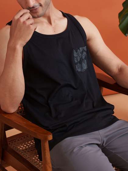 DaMENSCH NEO-Cool
                        Pure Cotton Regular Fit Tank Lounge T-shirt