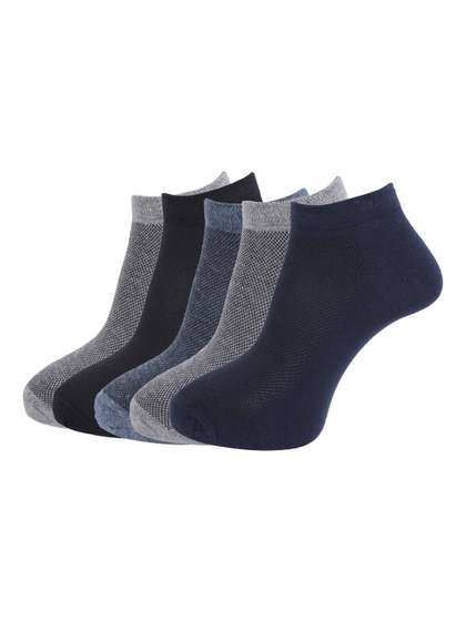 Dollar Socks Men Pack Of
                    5 Cotton Calf-Length Socks