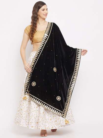 Clora Creation Embroidered Dupatta