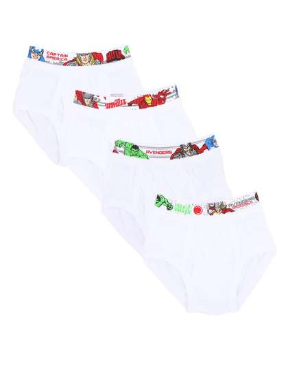 Bodycare Kids Boys
                      Pack Of 4 Avengers Printed Cotton Basic Briefs