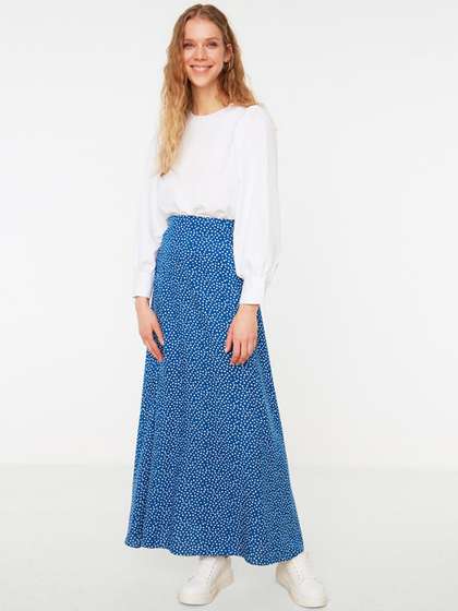 Trendyol Women Printed Maxi Flared Skirts