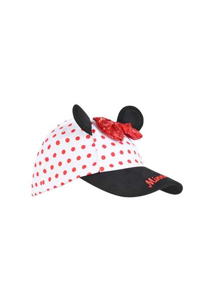 Disney Girls White &
                    Red Printed Visor Cap