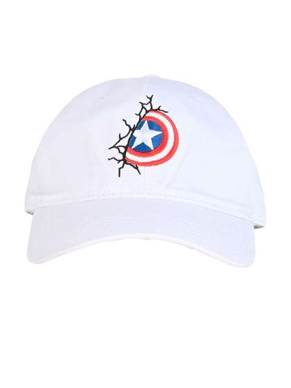 Marvel Boys Pure
                      cotton White & Red Embroidered Visor Cap