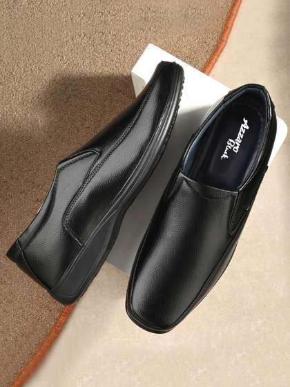Azzaro Black Men
                          Black Solid Formal Slip On Shoes