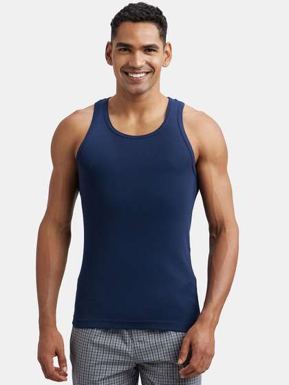 Jockey Combed
                          Cotton Rib Round Neck Sleeveless Vest-FP04