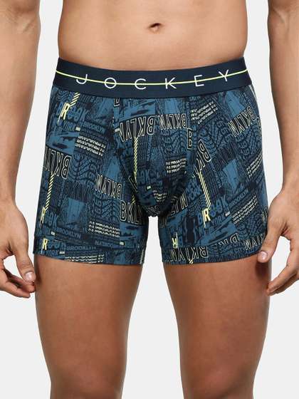 Jockey Super Combed
                        Cotton Stretch Printed Trunk with Ultrasoft
                        Waistband-NY02