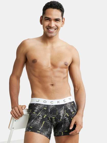 Jockey Super Combed
                        Cotton Stretch Printed Trunk with Ultrasoft
                        Waistband-NY02