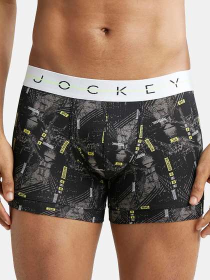 Jockey Super
                          Combed Cotton Stretch Printed Trunk with
                          Ultrasoft Waistband-NY02