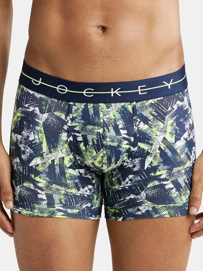 Jockey Super Combed
                        Cotton Stretch Printed Trunk with Ultrasoft
                        Waistband-NY02