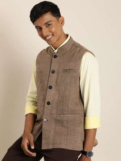 Taavi Men Woven Legacy Nehru Jacket