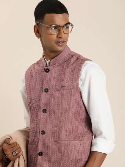 Taavi Men Woven Legacy Nehru Jacket