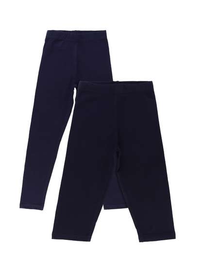 Bodycare Kids Girls Pack
                    Of 2 Solid Cotton Leggings