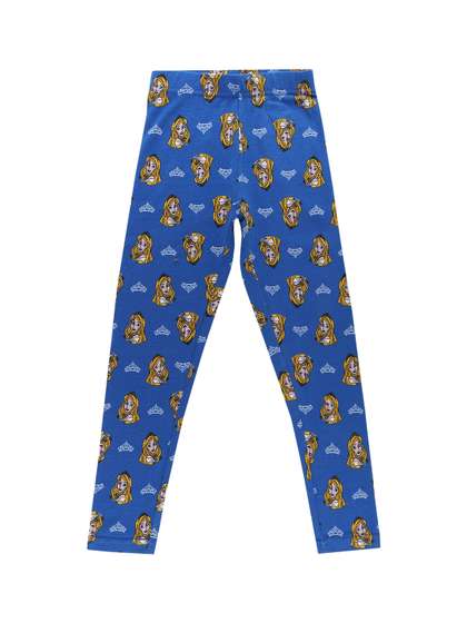 Bodycare Kids Girls Blue
                    Printed Ankle-Length Cotton Leggings