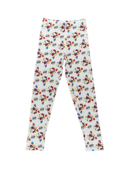 Bodycare Kids Girls
                    White Printed Leggings