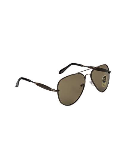 Mast & Harbour
                        Unisex Brown Lens & Brown Aviator Sunglasses
                        with UV Protected Lens