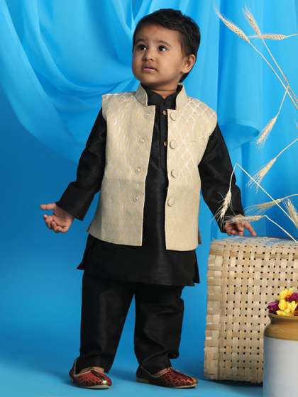 VASTRAMAY Boys Printed Woven Nehru Jackets