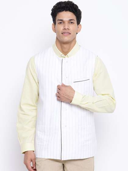 Fabindia Men Woven Nehru Jackets