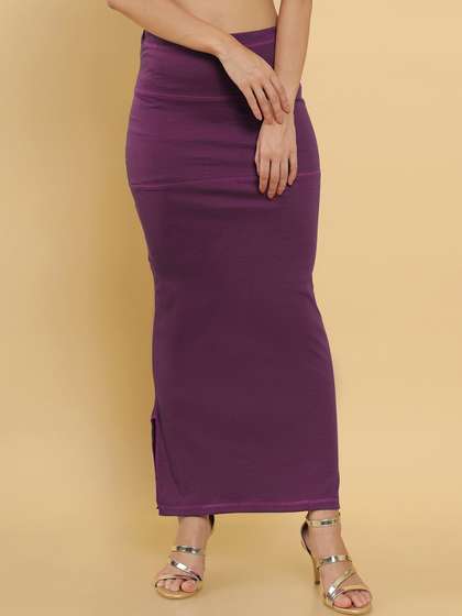Soch Women Purple
                      Solid Saree Shapewear