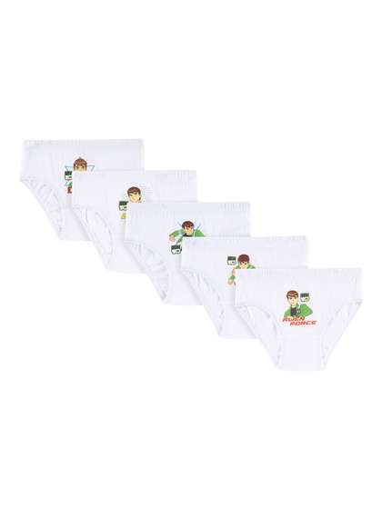 Bodycare Kids Boys Pack
                    Of 5 Ben 10 Printed Cotton Basic Briefs
