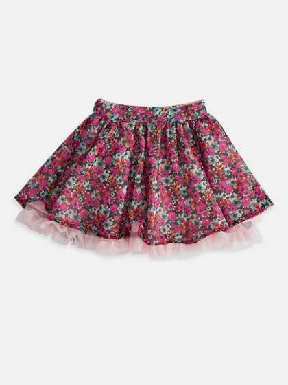 Pantaloons Junior Printed A-Line Mini Skirts