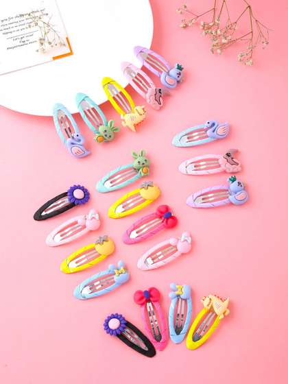 Melbees by Yellow Chimes
                    Girls Pack Of 20 Tic Tac Cute Characters Snap Hair
                    Clips