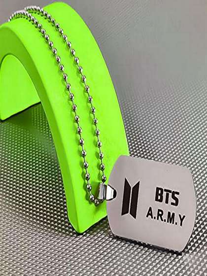 UNIVERSITY TRENDZ
                    Silver-Plated Black BTS Bangtan Army Pendant