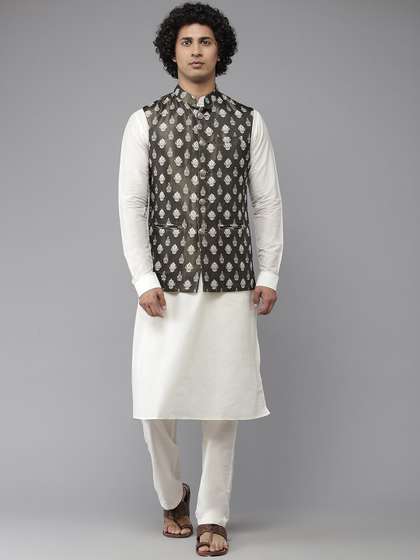 See Designs Men Printed Nehru Jackets