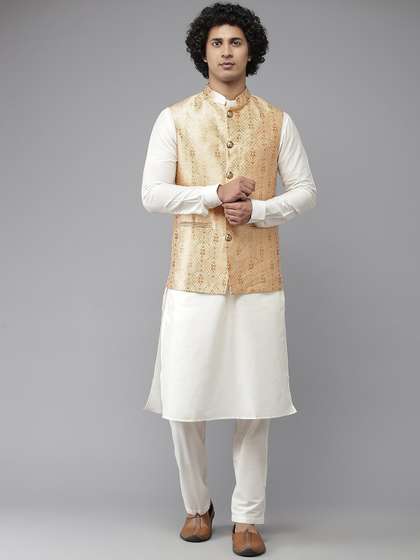 See Designs Men Woven Design Nehru Jacket