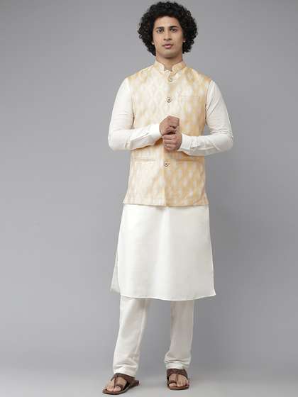 See Designs Men Woven Design Nehru Jacket