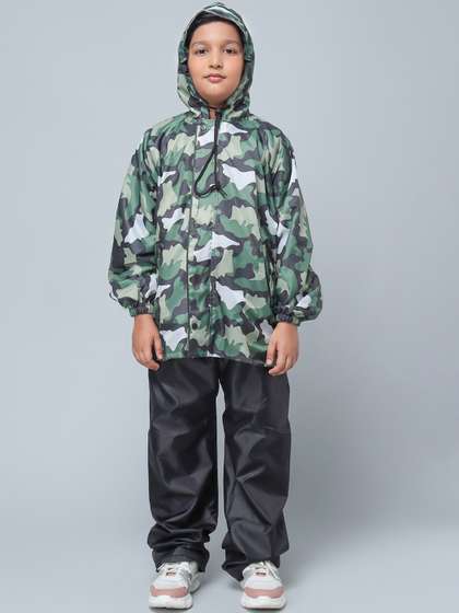 THE CLOWNFISH Comrad
                        Kids Camouflage Printed Double Layered Rain
                        Jacket