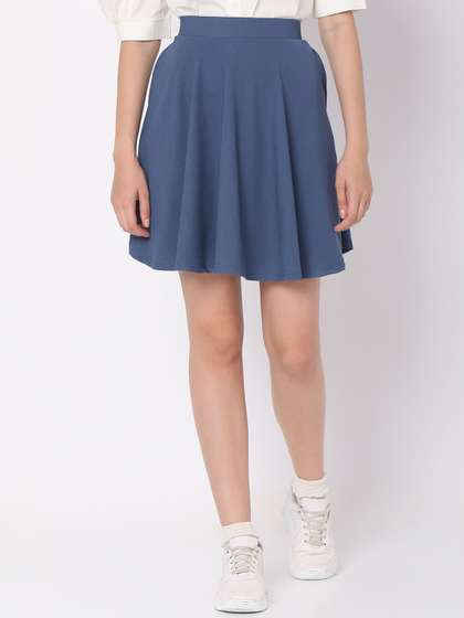 Smarty Pants Women Solid Skater Skirts
