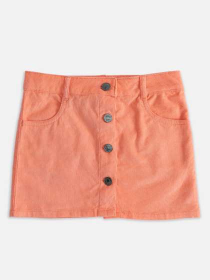 Pantaloons Junior Girls Solid Above Knee Length Straight Skirts
