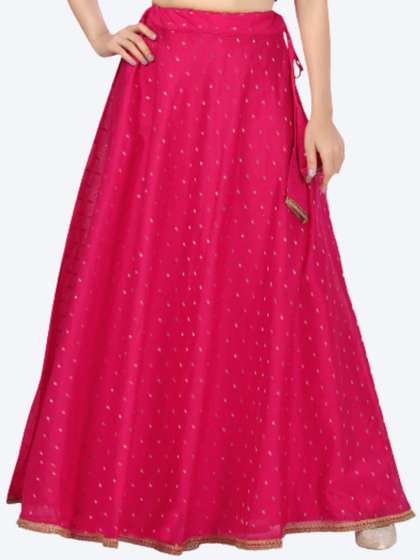Studio Shringaar Women Chanderi Silk Self Design Lehenga Skirt