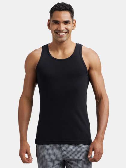 Jockey Combed
                          Cotton Rib Round Neck Sleeveless Vest-FP04