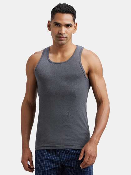 Jockey Combed Cotton
                        Rib Round Neck Sleeveless Vest-FP04