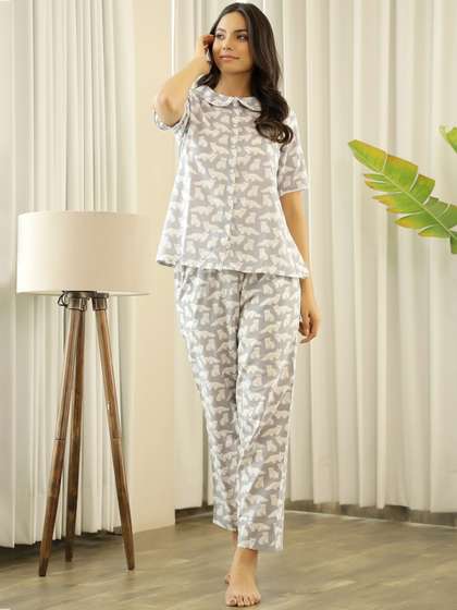 SANSKRUTIHOMES Women
                      Printed Cotton Night suit