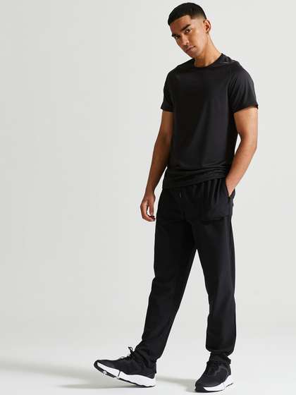 Decathlon Domyos - Men
                      Black Quick Dry Gym Track Pants