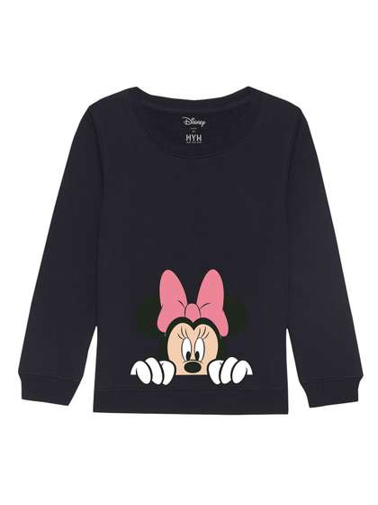 Disney by Wear Your
                      Mind Girls Navy Blue Printed Sweatshirt