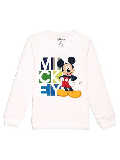 Disney by Wear Your Mind
                    Unisex Kids White Printed Sweatshirt