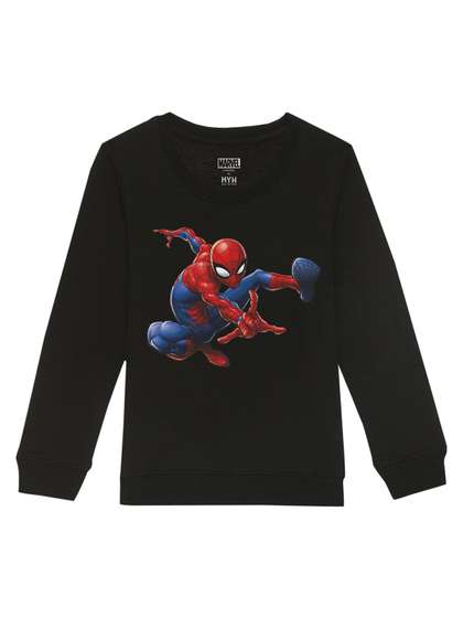 Marvel by Wear Your Mind
                    Kids Black Printed Sweatshirt