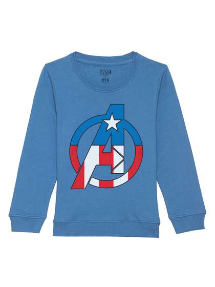 Marvel by Wear Your
                      Mind Kids Blue Printed Sweatshirt