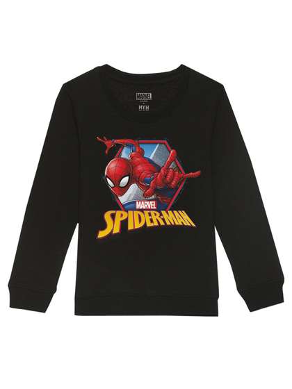 Marvel by Wear Your Mind
                    Unisex Kids Black Spiderman Printed Sweatshirt