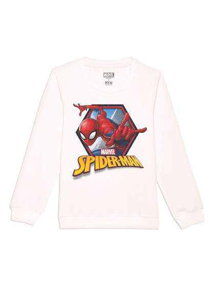 Marvel by Wear Your Mind
                    Unisex Kids White Printed Sweatshirt