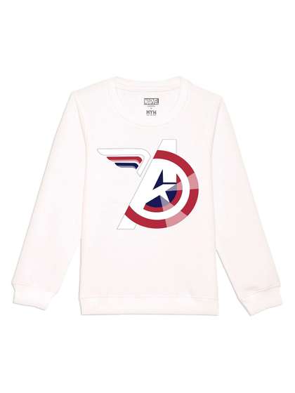 Marvel by Wear Your Mind
                    Unisex Kids White Printed Sweatshirt