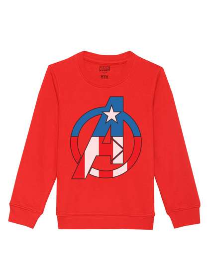 Marvel by Wear Your Mind
                    Unisex Kids Red Printed Sweatshirt