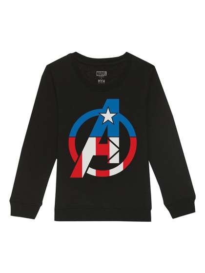 Marvel by Wear Your Mind
                    Unisex Kids Black Printed Sweatshirt